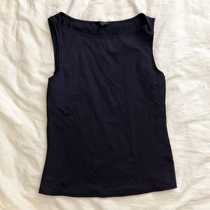 Rw&Co size women’s medium blouse style sleeveless top in navy blue